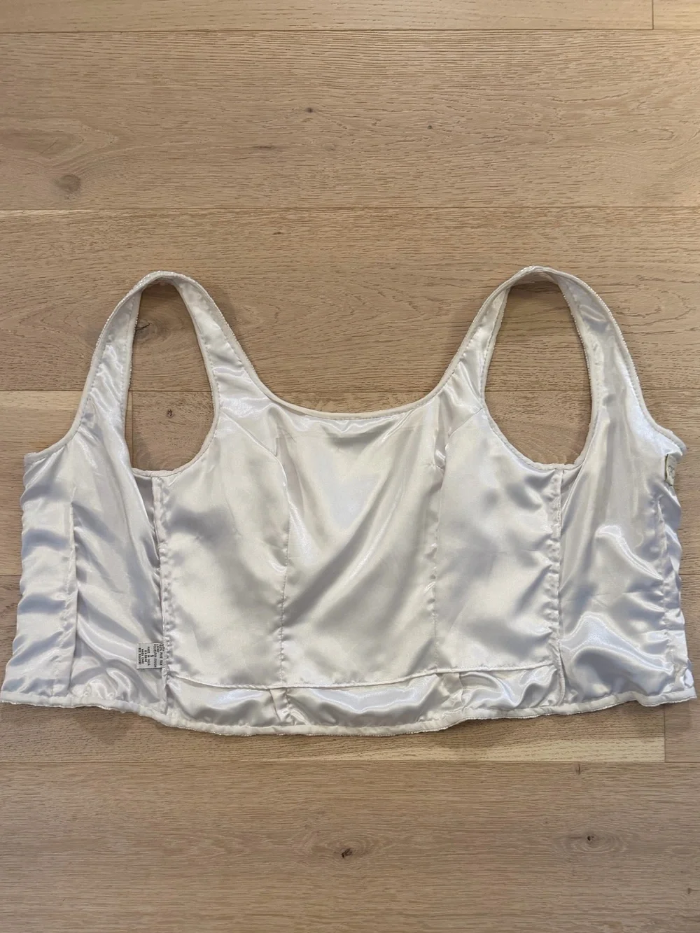 Rare Vintage Cache 100% Silk White Beaded Camisole Tank Top Lined Bridal Party S - Picture 7 of 9